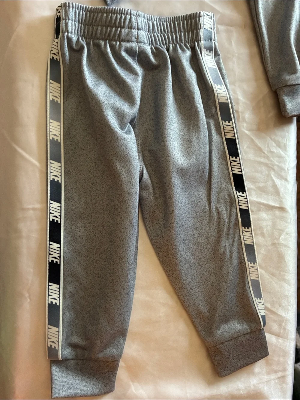 Nike Kids Gray Logo Joggers with Branded Tape